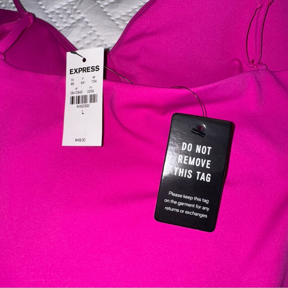 Express Hot Pink Bodysuit - Picture 3 of 3